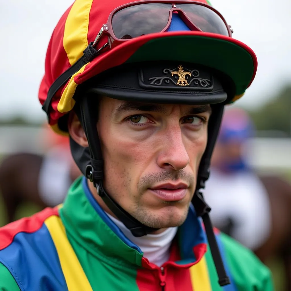 Jockey in Colorful Silks at Ocala Downs