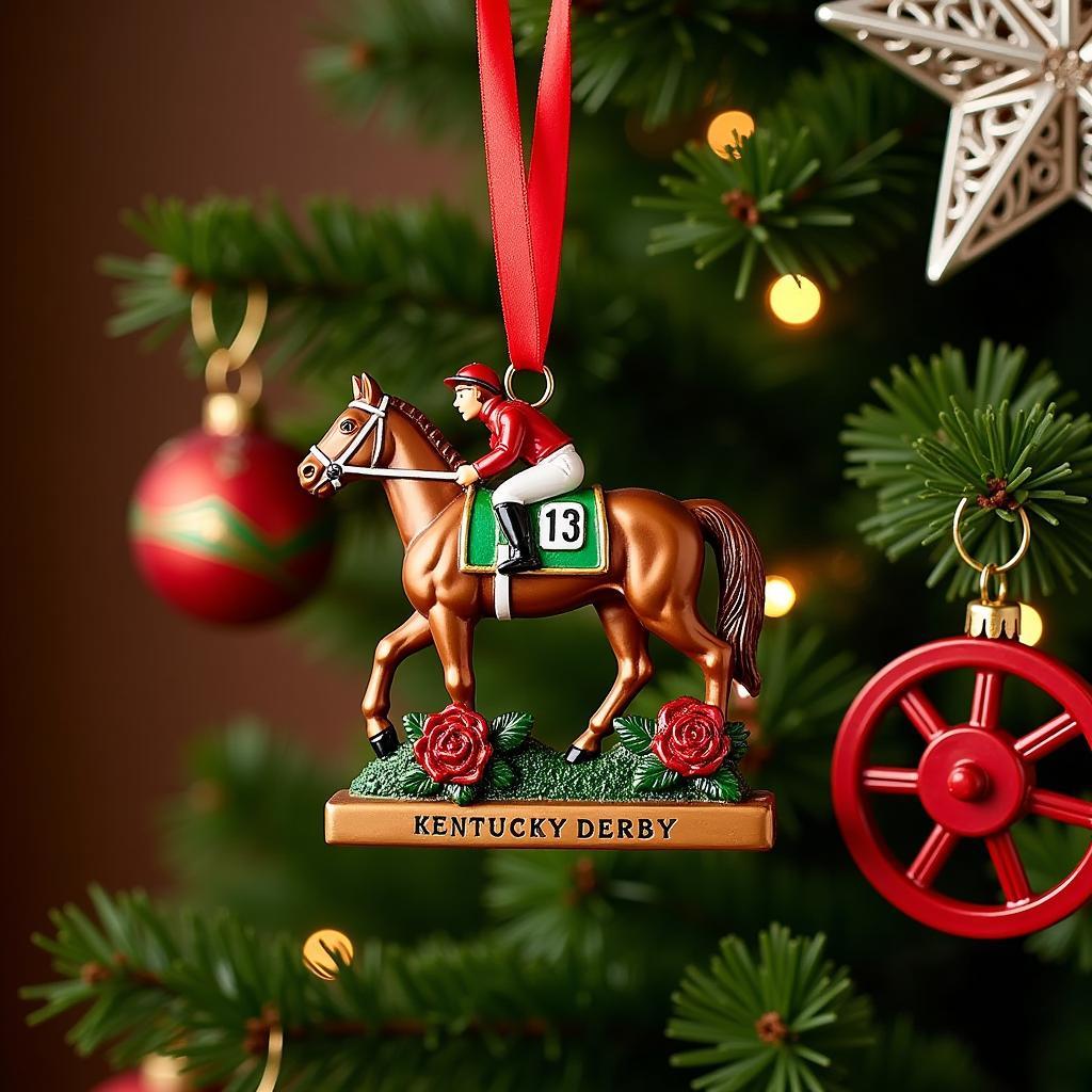 Kentucky Derby Christmas Ornament