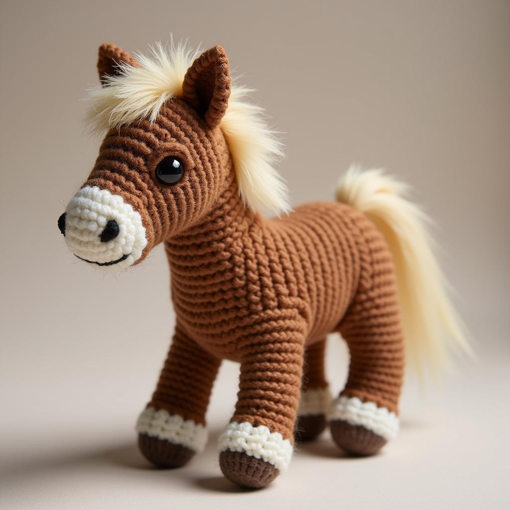 Knitted Horse Plush Toy