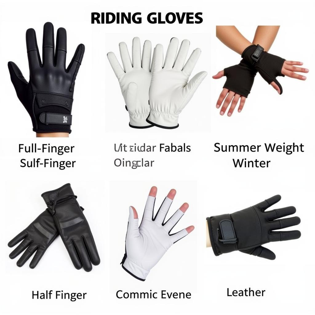 Different types of ladies horse riding gloves