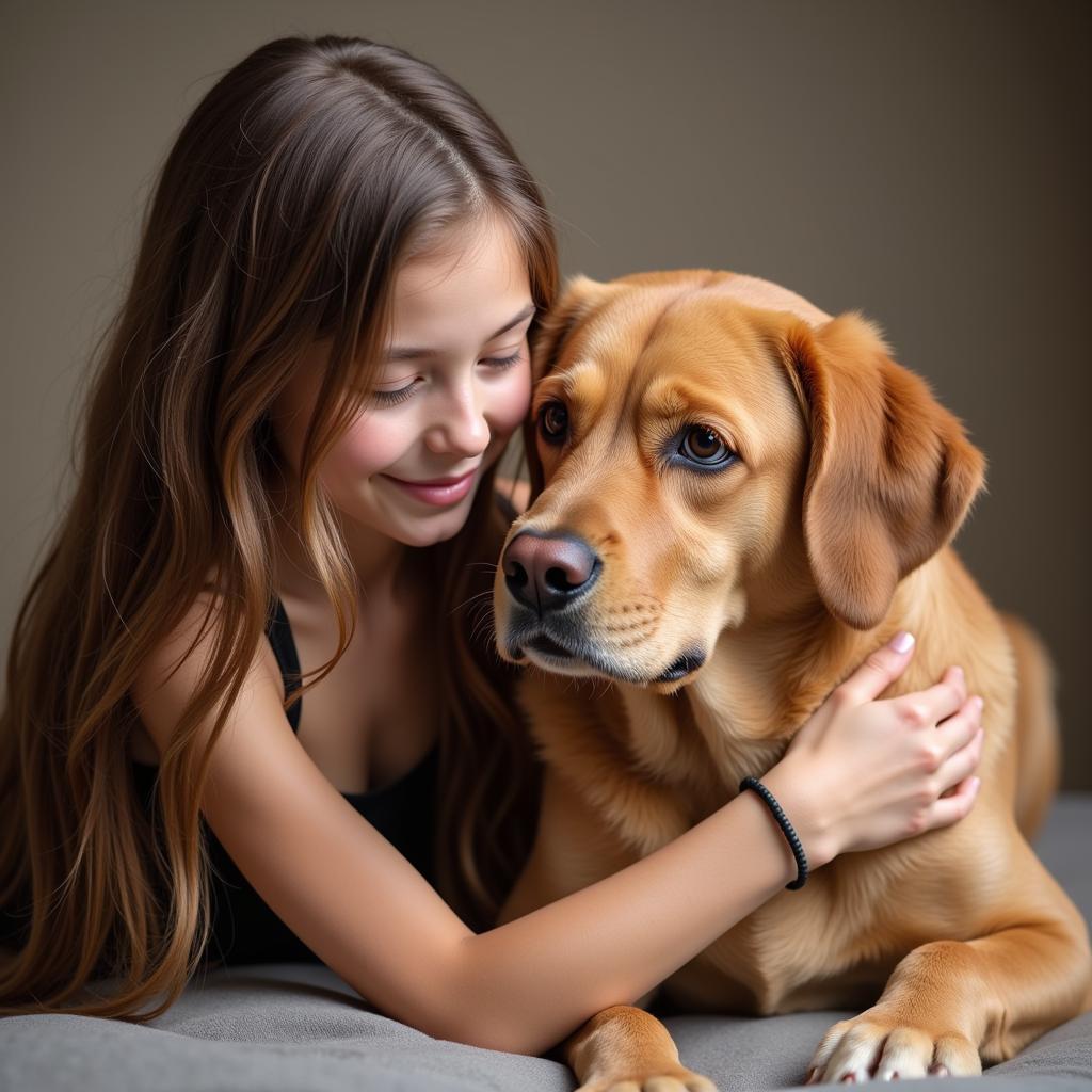 Lainey Wilson showing affection to Charlie