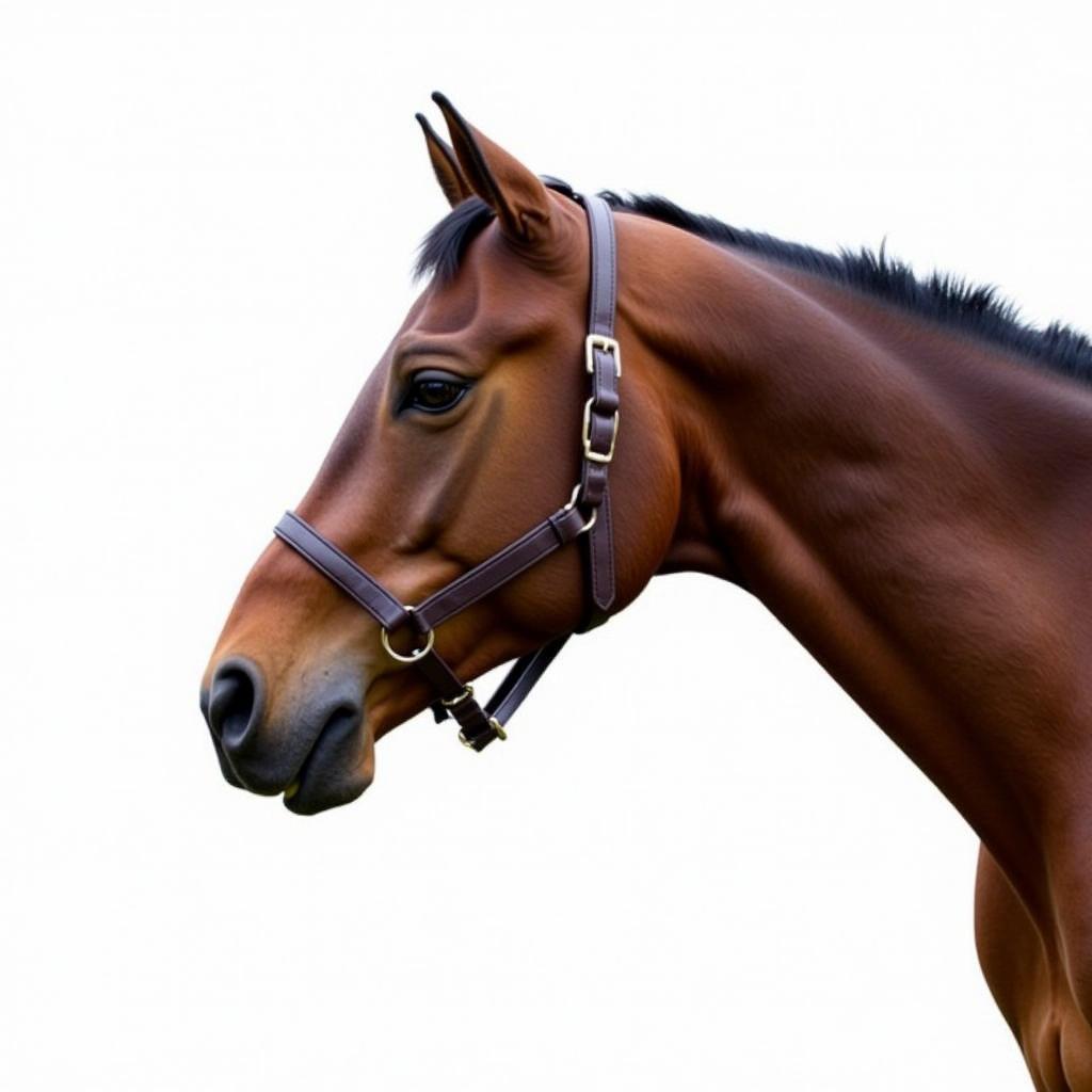 Properly Fitted Leather Halter on a Horse