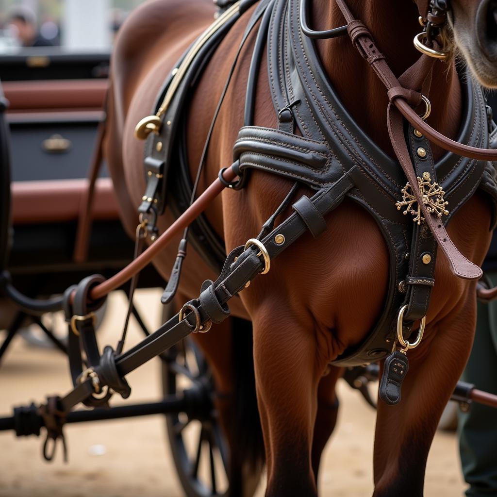 Leather Horse Cart Harness Components