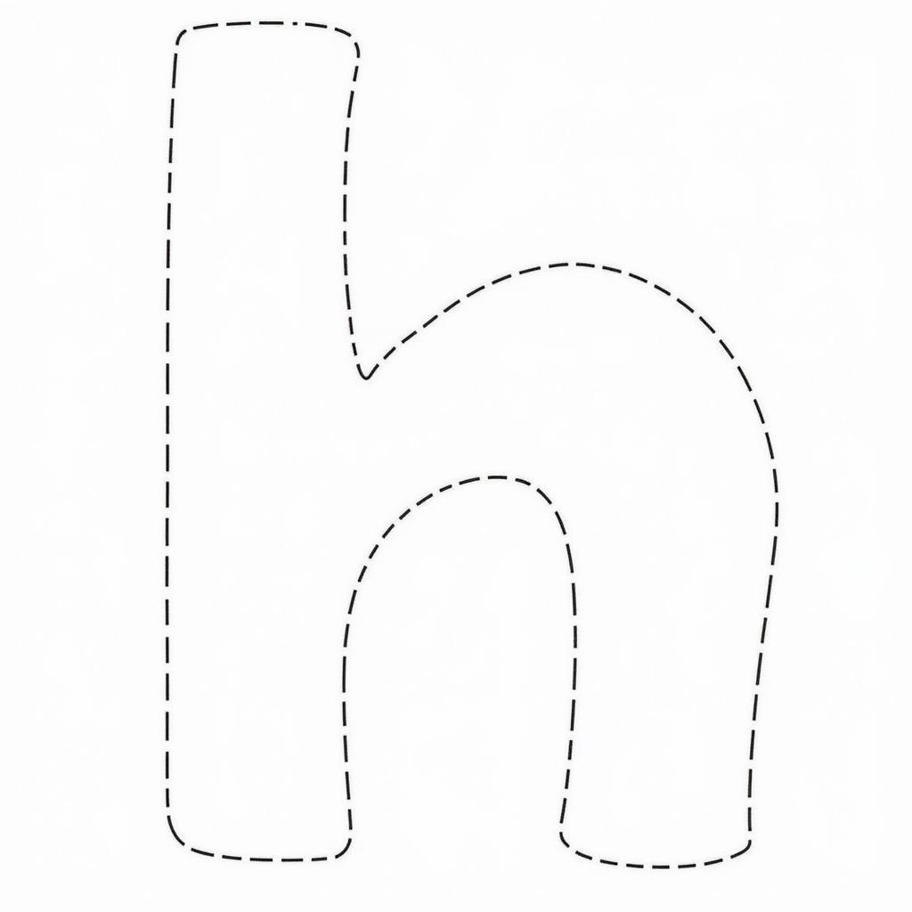 Letter H Horse Craft Template for Preschoolers