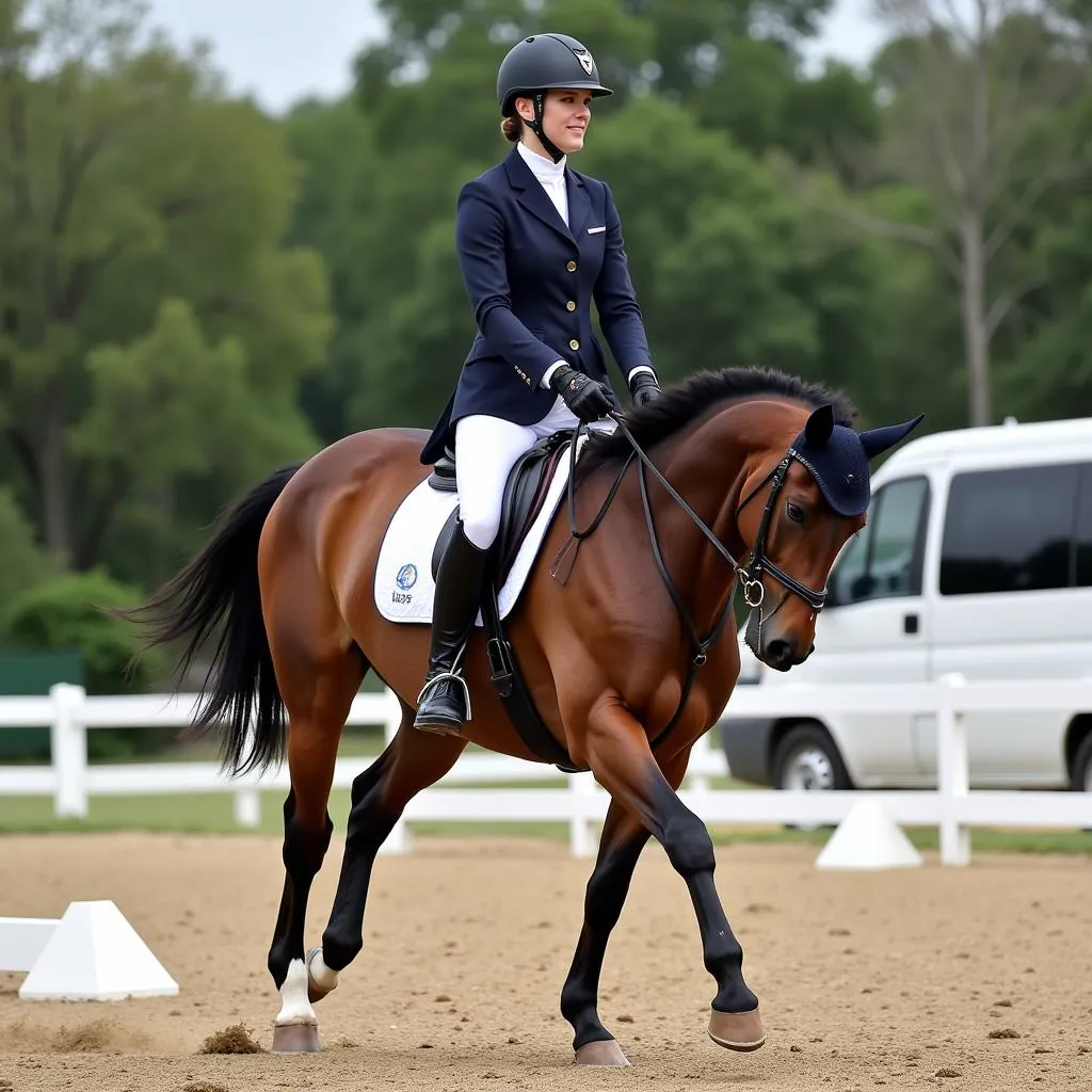 Lisa Dunkley Horse Riding Champion Woman Equestrian