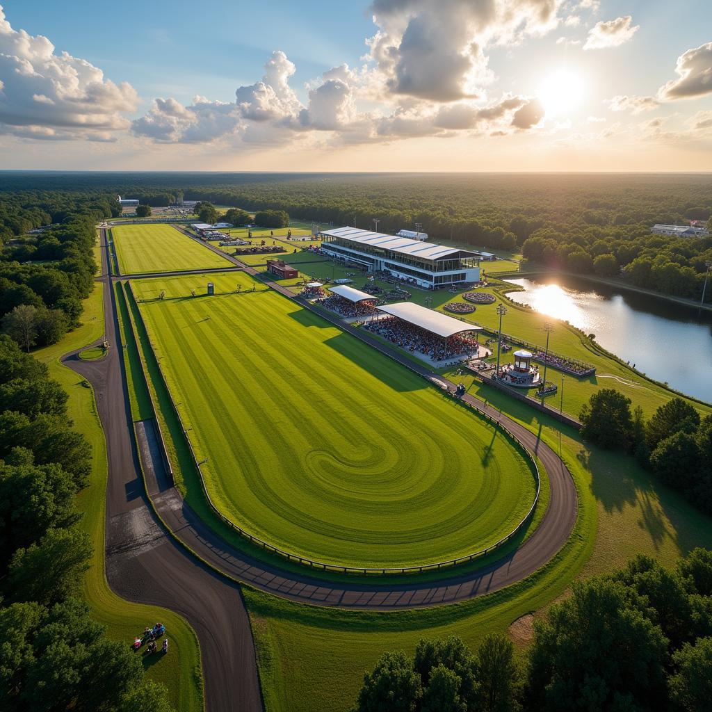 Aerial view of Louisiana Downs Racetrack