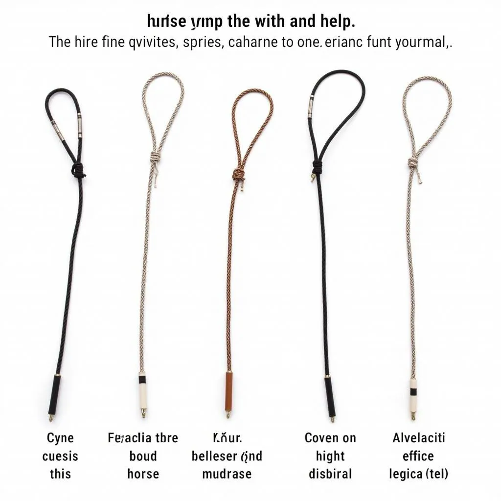 Types of lunge whips