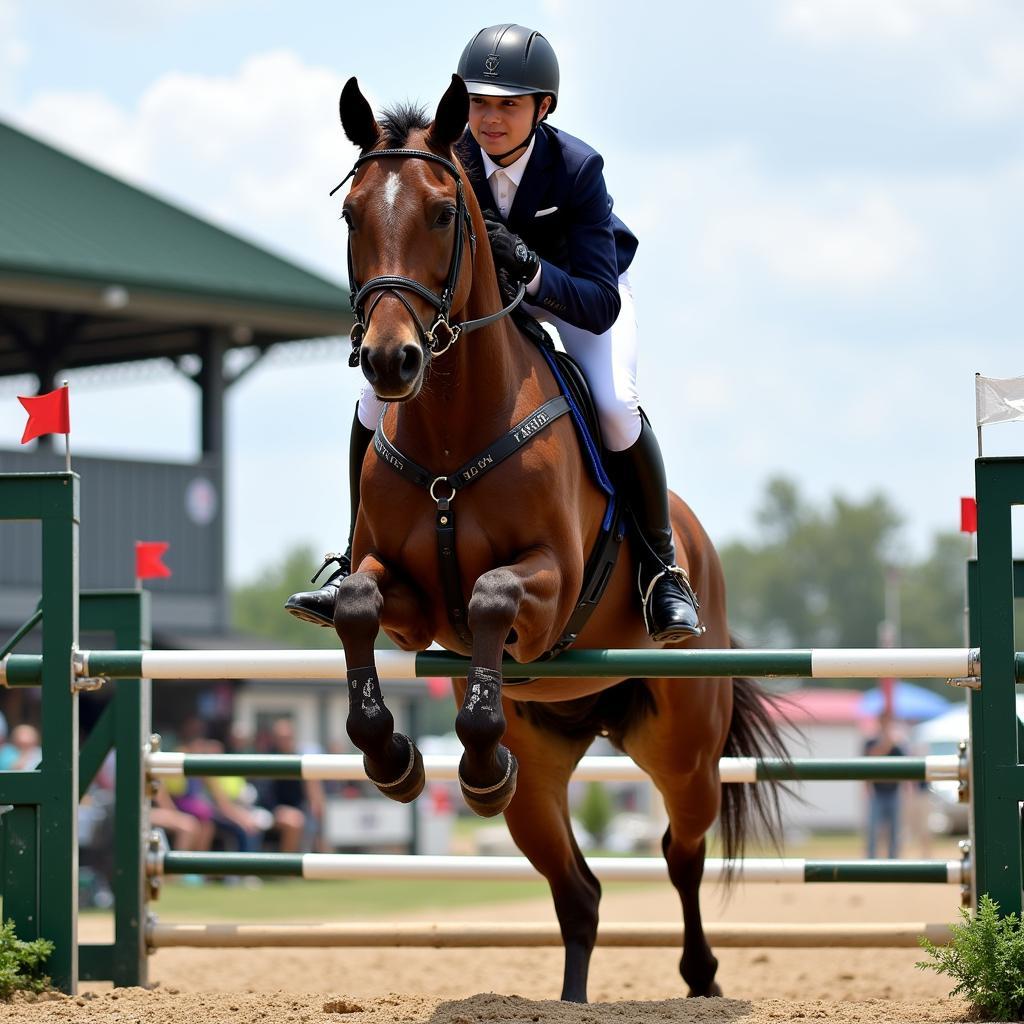 Horse and rider duo competing in the Madison Classic Horse Show