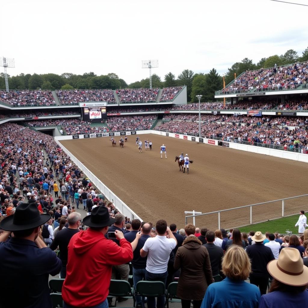 Crowds gather to watch the Madison Classic Horse Show