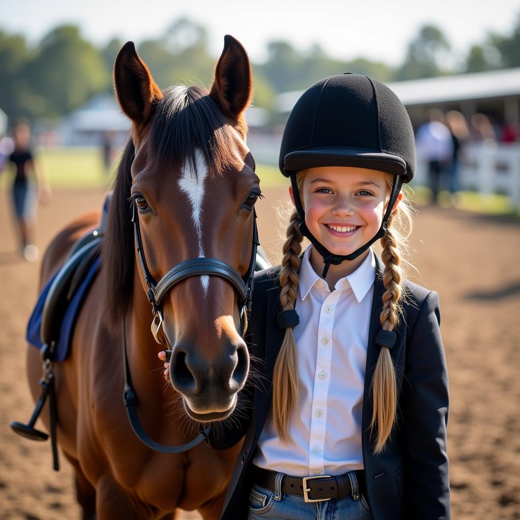 Young rider with pony at the Madison Classic Horse Show