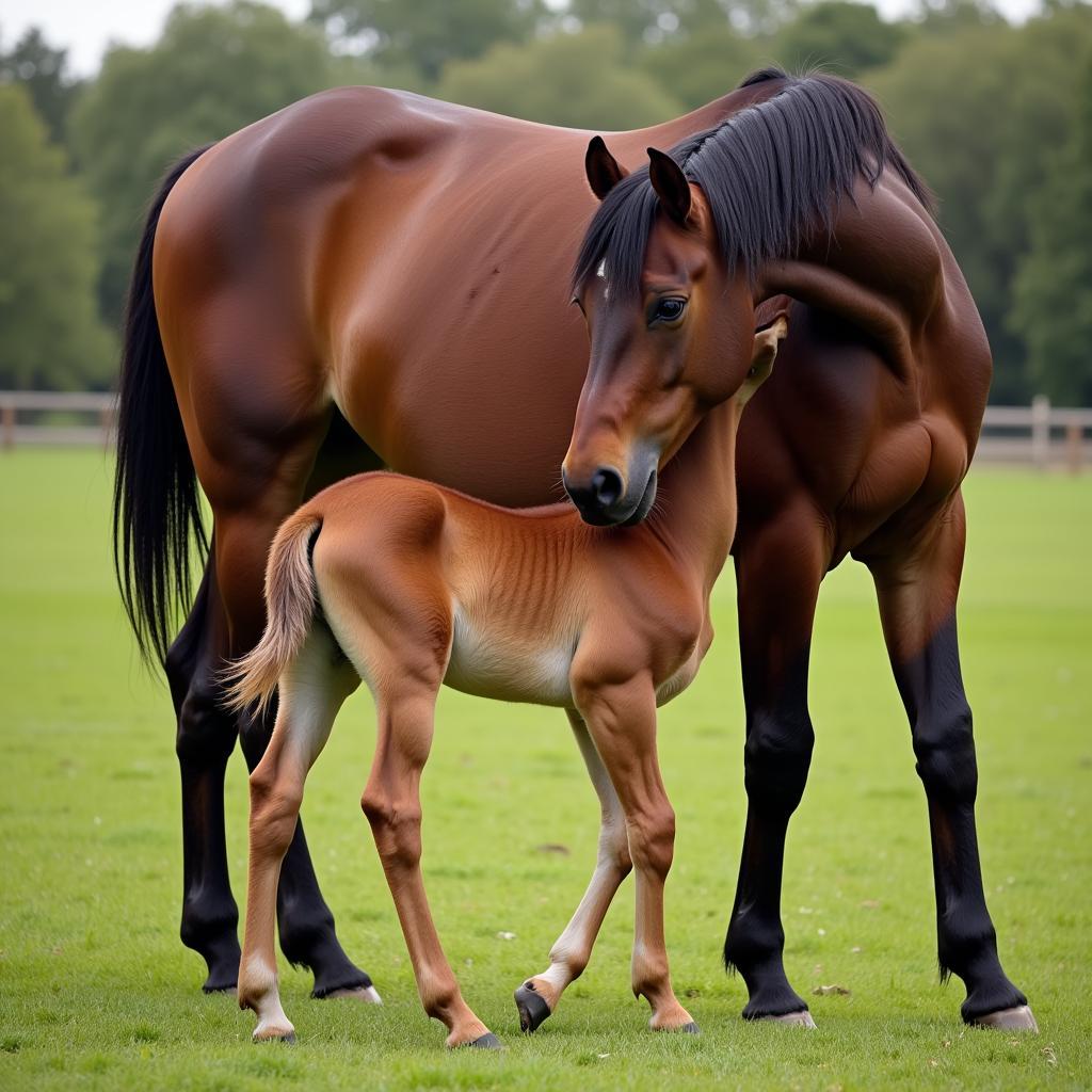 Mare and Foal Nursing