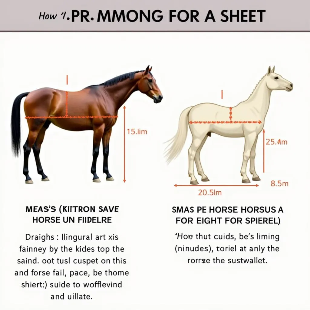 Accurately measuring a horse for a cotton sheet using a measuring tape