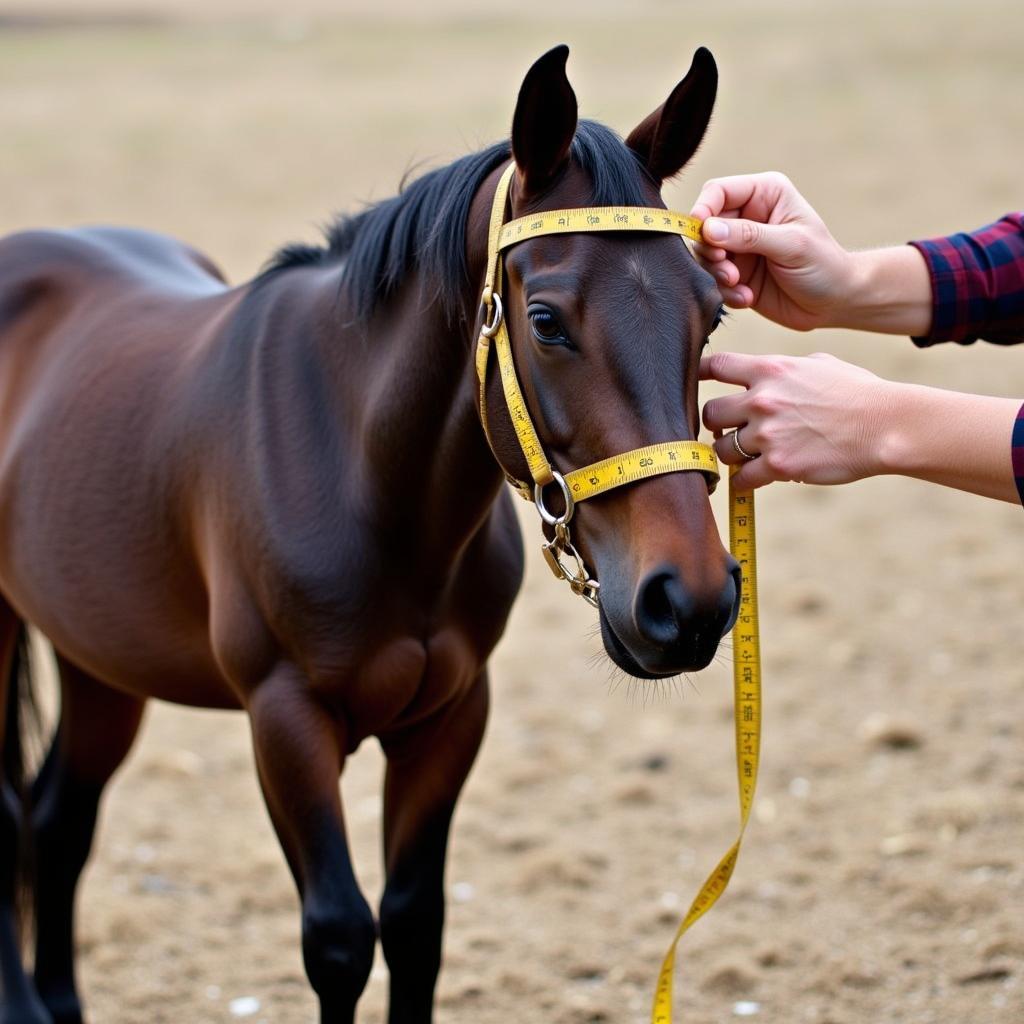 Measuring a Miniature Horse for Halter Sizing