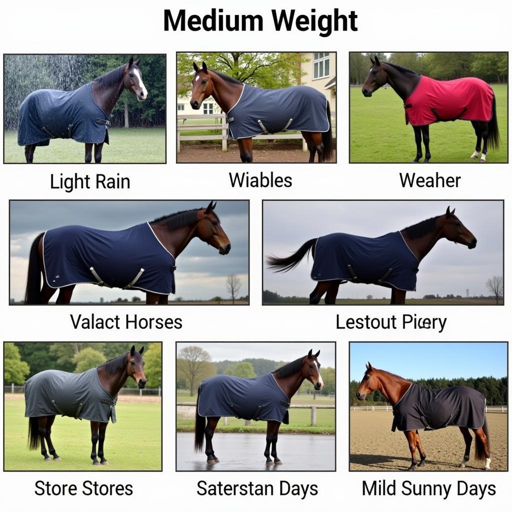 Medium Weight Horse Blankets in Different Climates