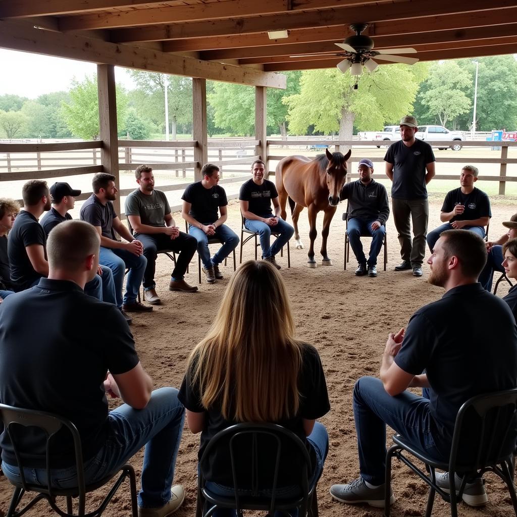 Group Therapy Session at Micah Fink Heroes and Horses