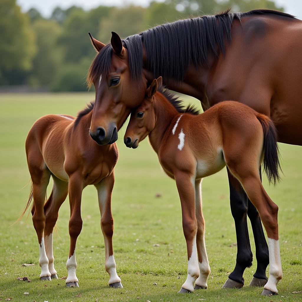 Miniature Horse Mare and Foal