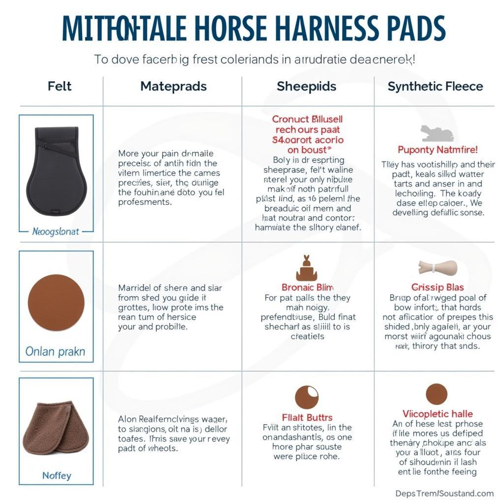 miniature horse harness pad materials comparison chart