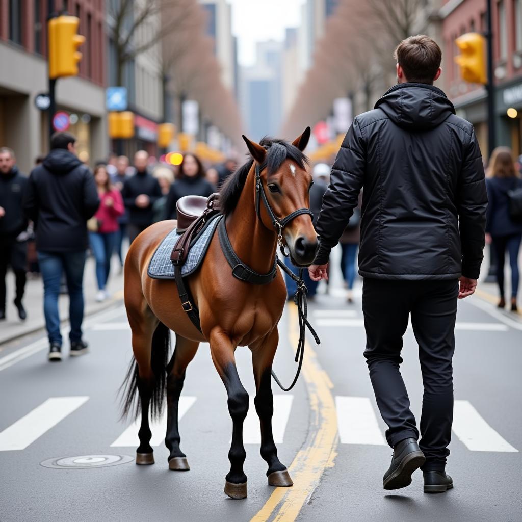 Miniature Horse Service Animal in Public Access Training