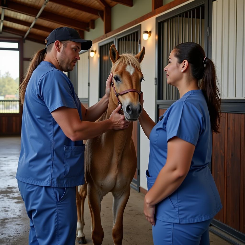 Miniature Horse Veterinary Checkup