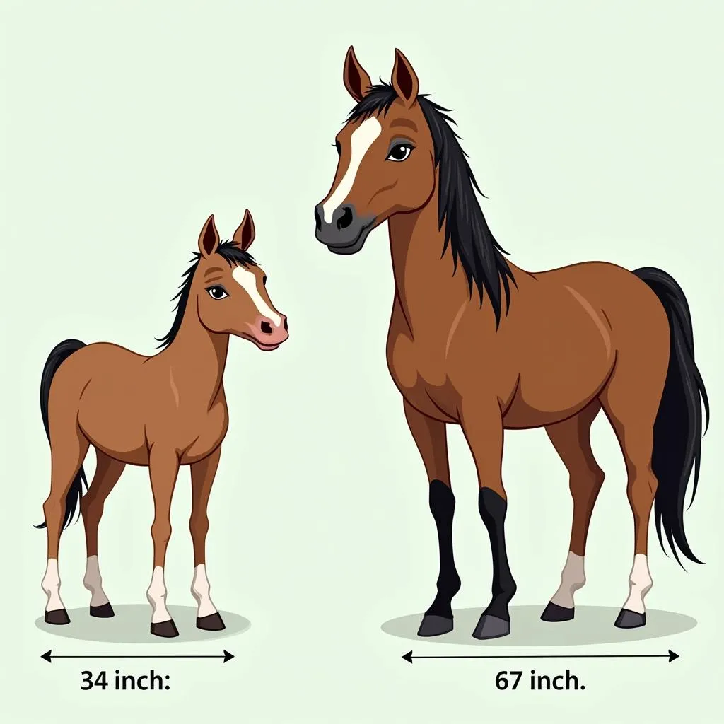 Comparing Size: A Miniature Horse and a Pony