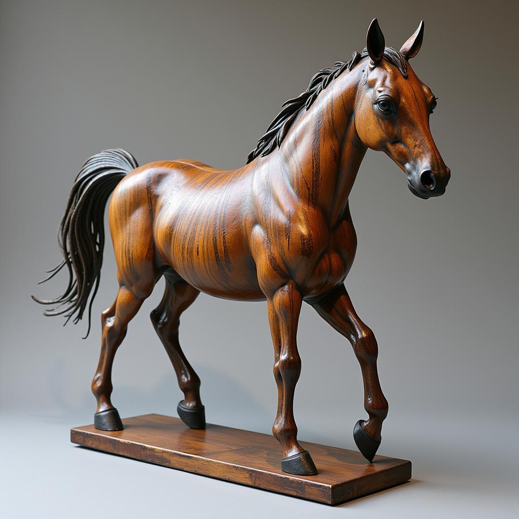 Modern Abstract Paint Horse Sculpture