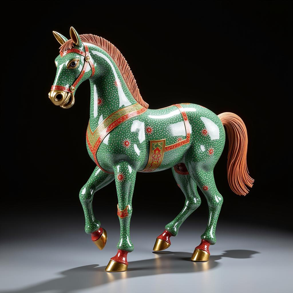 Contemporary Cloisonne Horse Sculpture