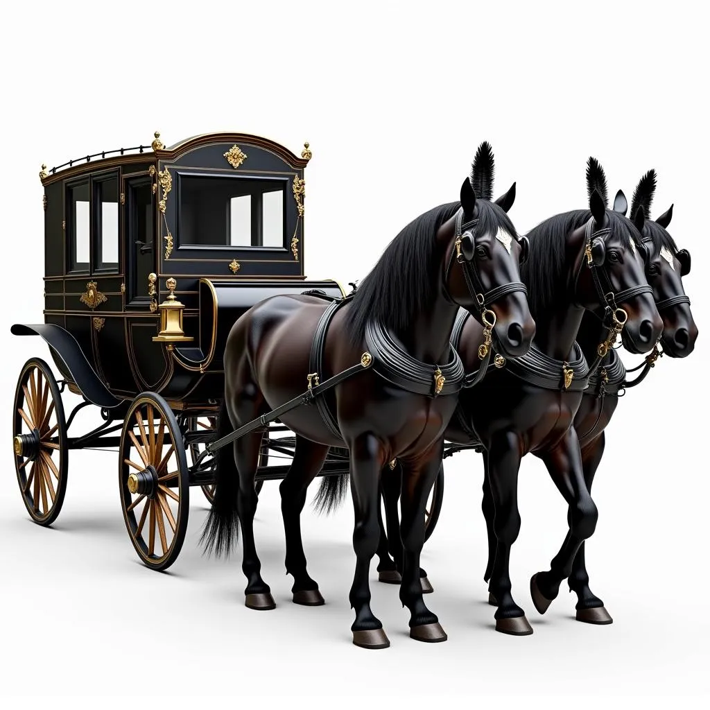 Modern Horse Drawn Hearse