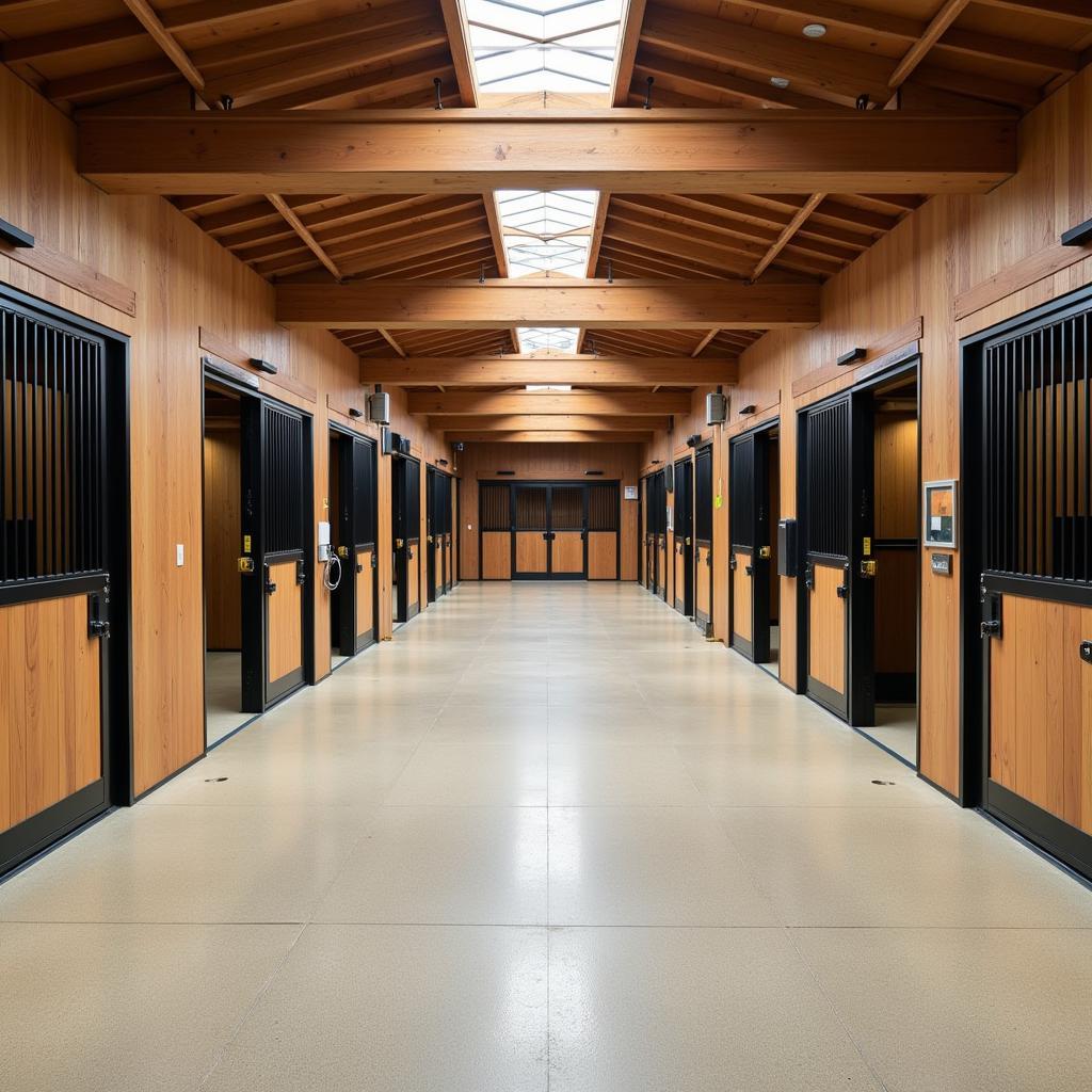 Modern Japanese Horse Stable Interior