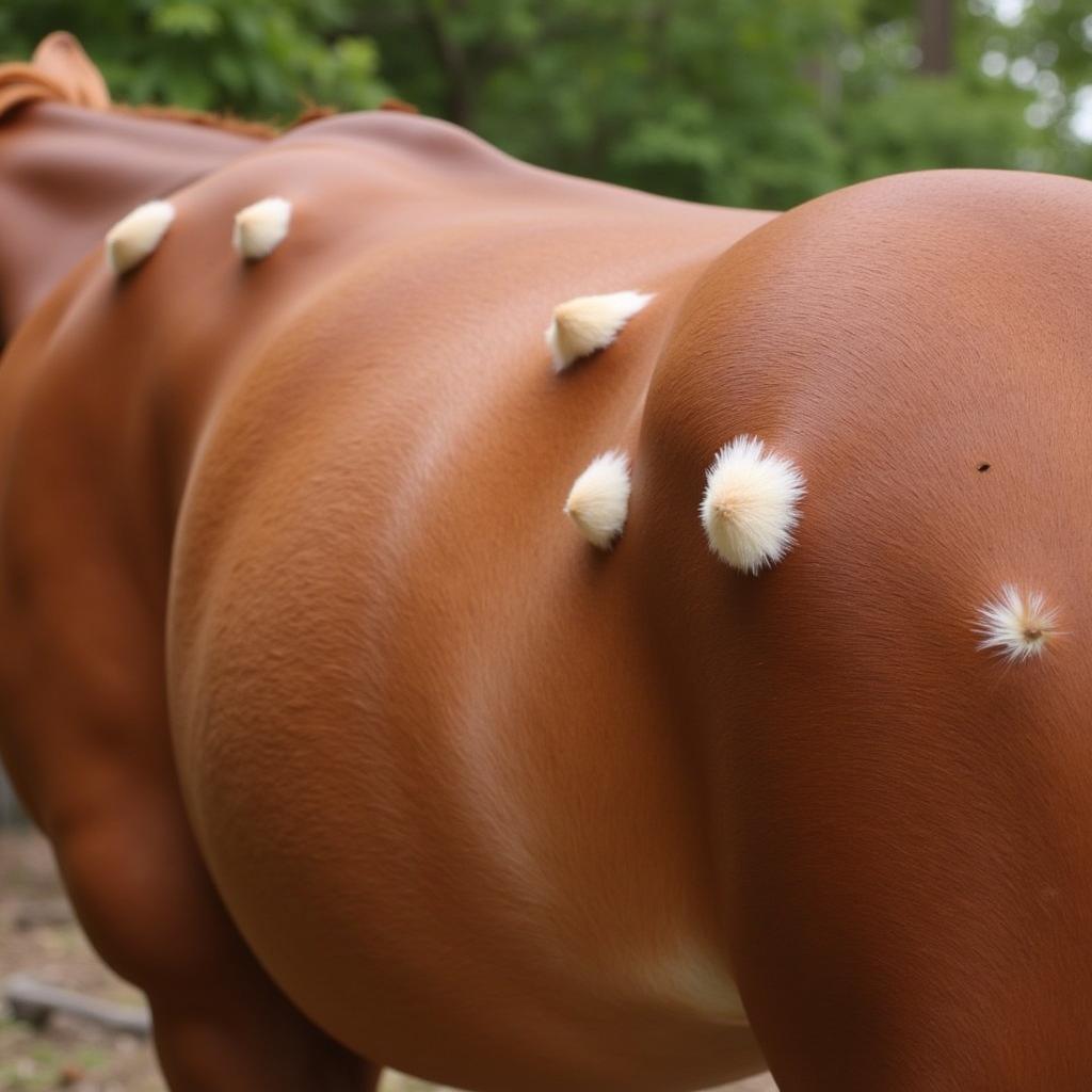 Horse with Muscle Knots on Back