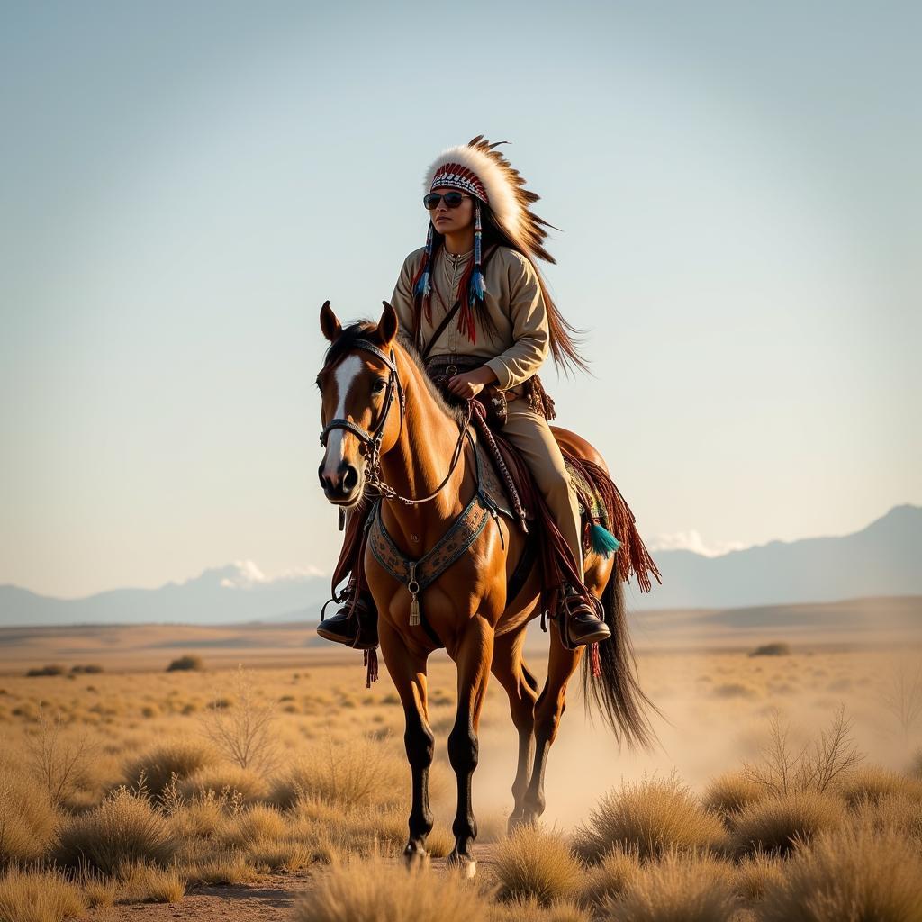 Native American on Horseback