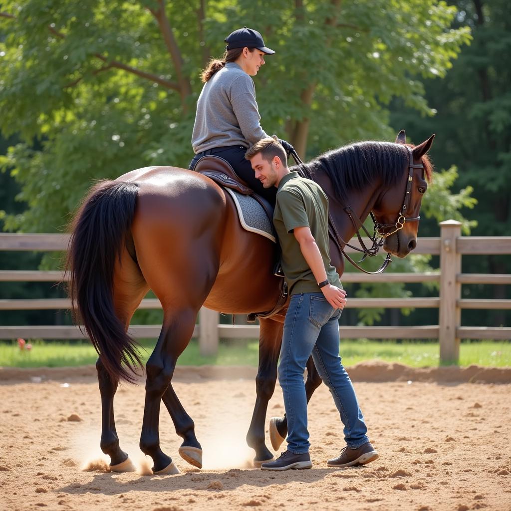 Applying natural horsemanship techniques