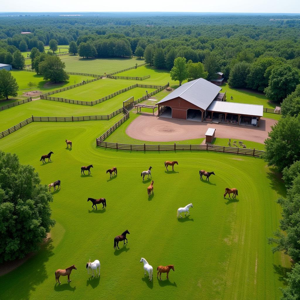 Oklahoma horse property with aerial view