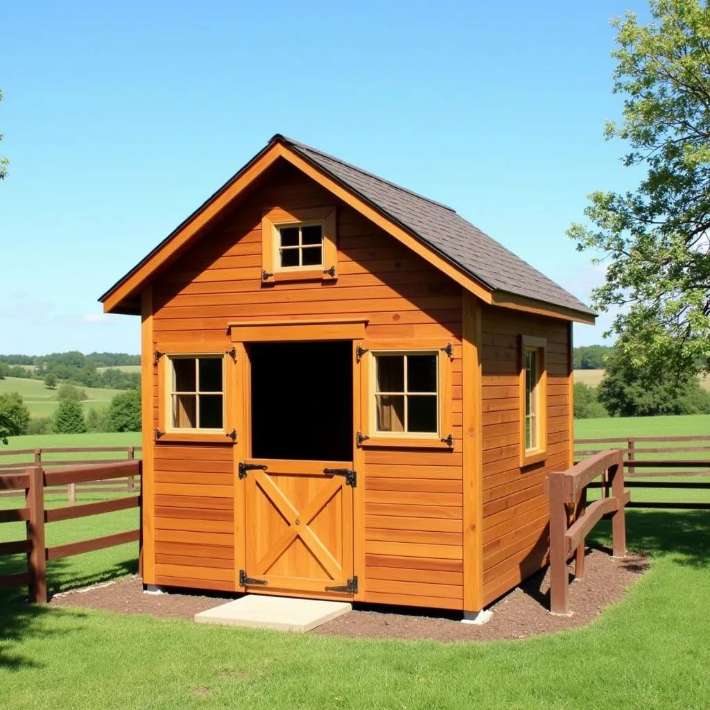 Modern one stall horse barn exterior design