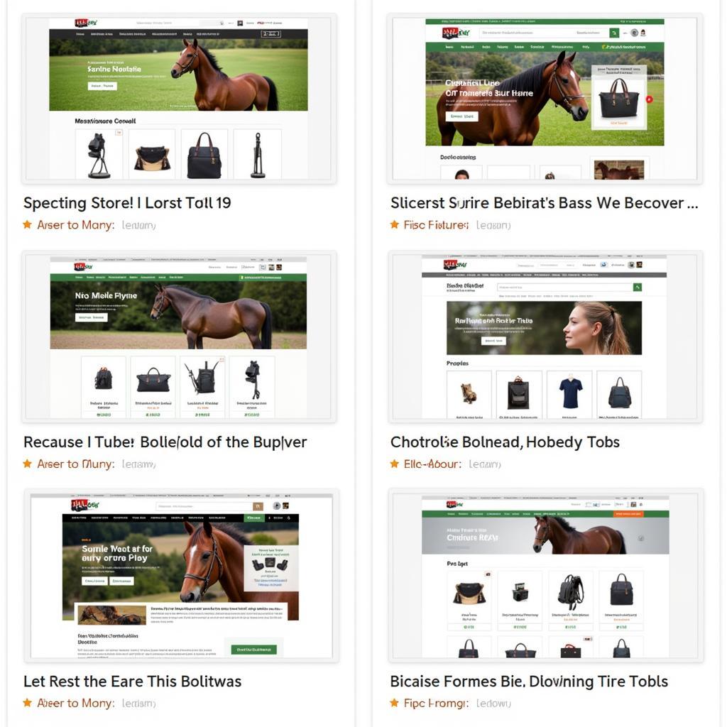 Websites selling equine supplies