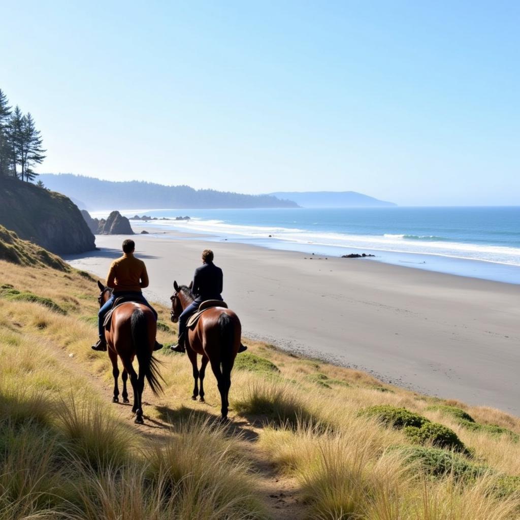 Horseback Riding on the Oregon Coast