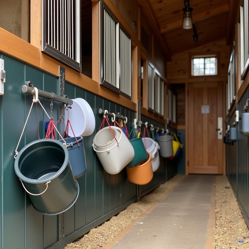 Well-Organized Stable with Bucket Hangers