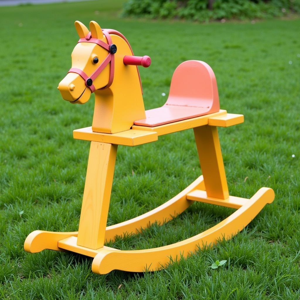 Wooden Outdoor Rocking Horse