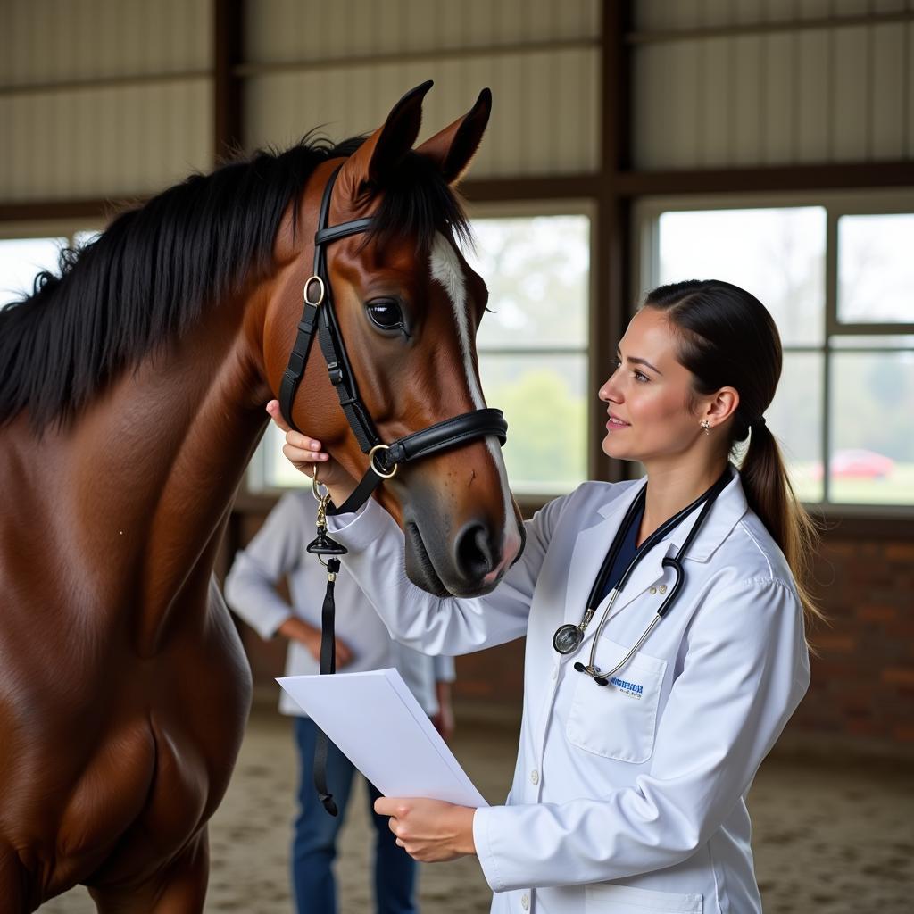 Veterinary Examination for a Pacer Horse