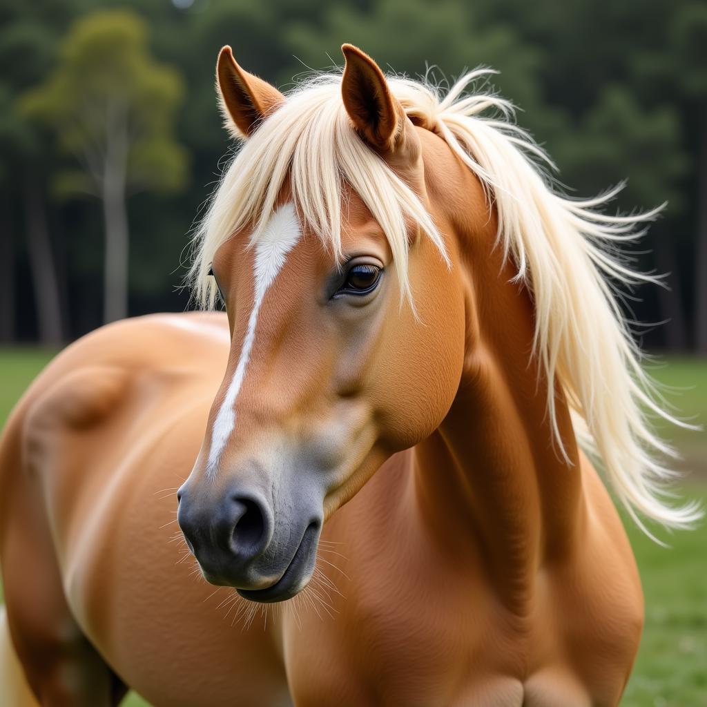 Majestic Palomino Arabian Horse Portrait