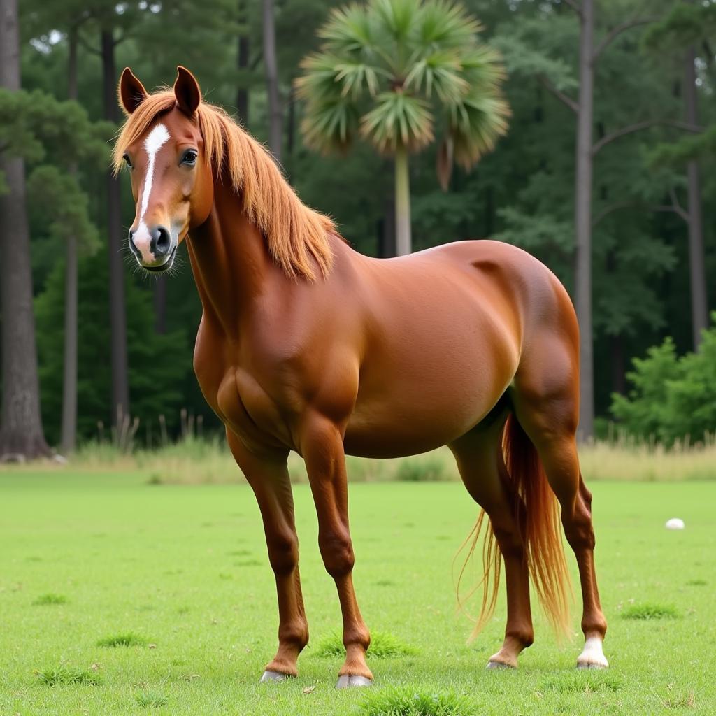 Paso Fino horse on a Florida farm