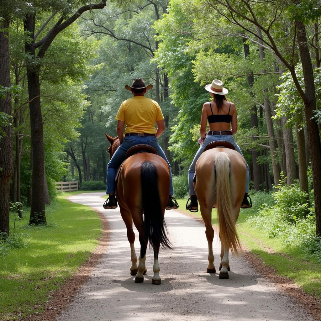 Paso Fino horse on a Florida trail