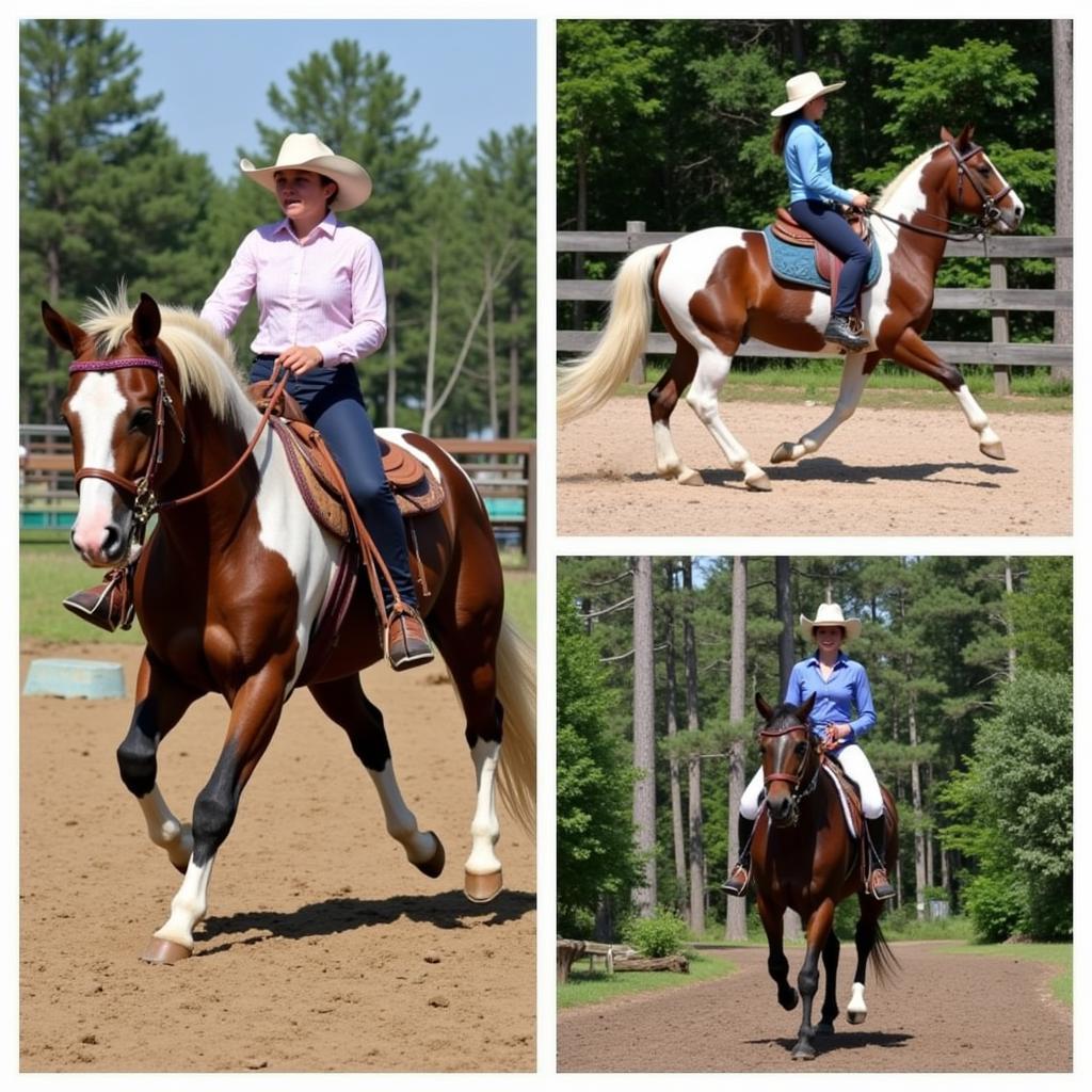 Pinto Horses in Action