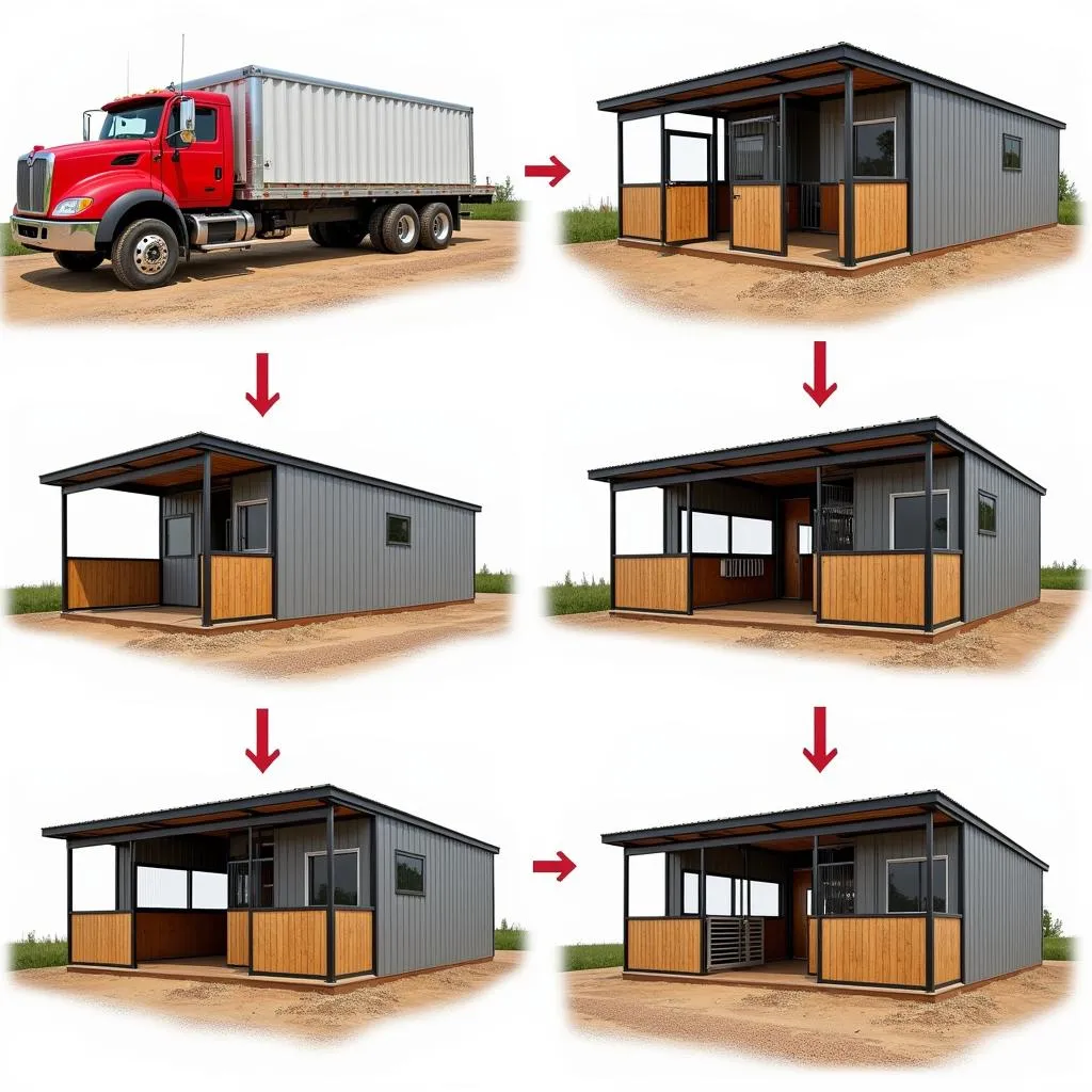 Prefabricated Horse Stall Installation