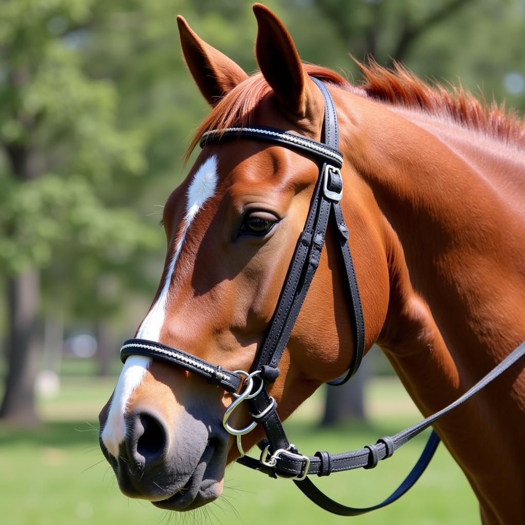 Properly Fitted Walking Horse Bridle