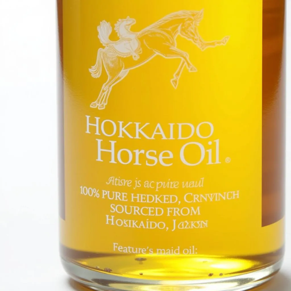 Pure Hokkaido Horse Oil in a Bottle