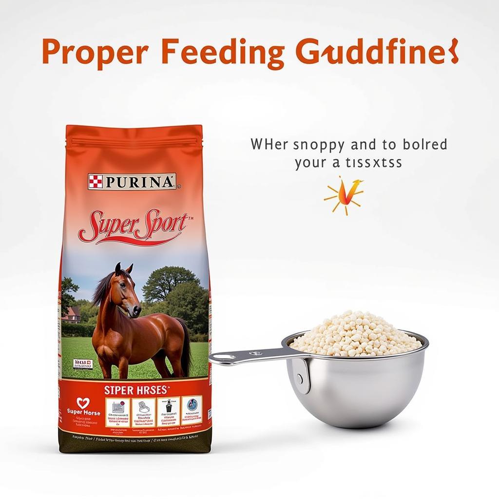 Purina Super Sport Horse Feed Bag and Measuring Scoop