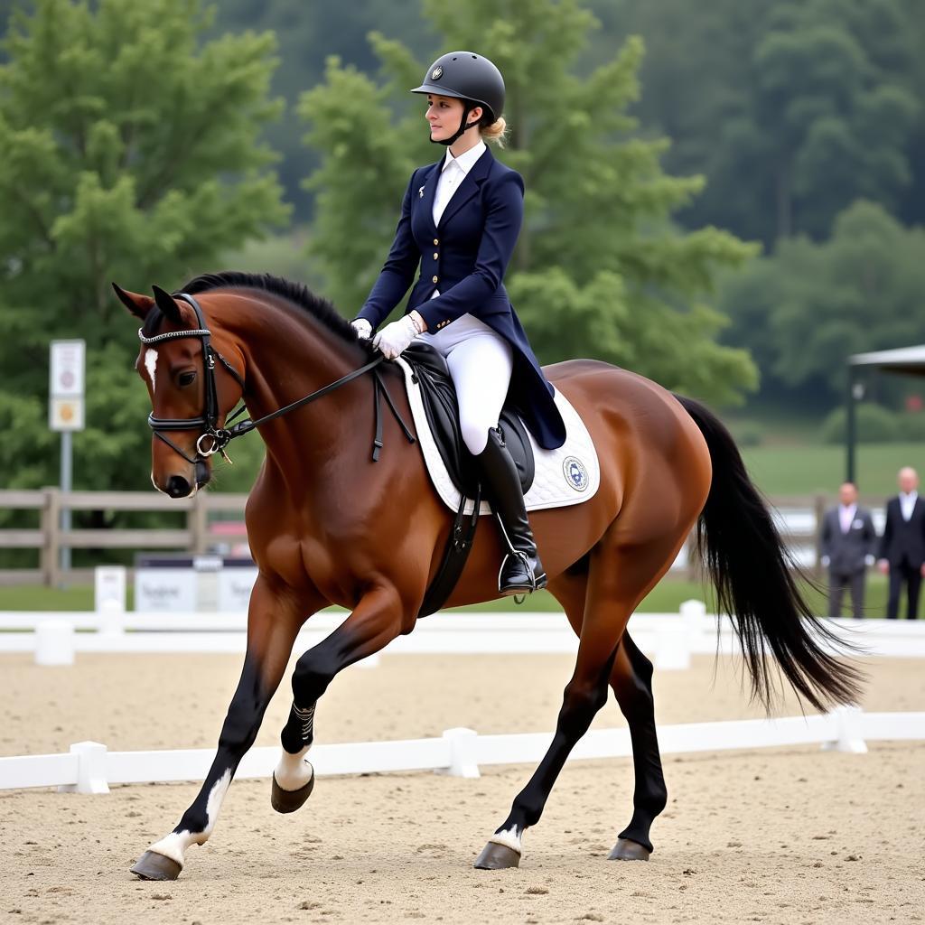 Quarter Horse Competing in a Dressage Competition