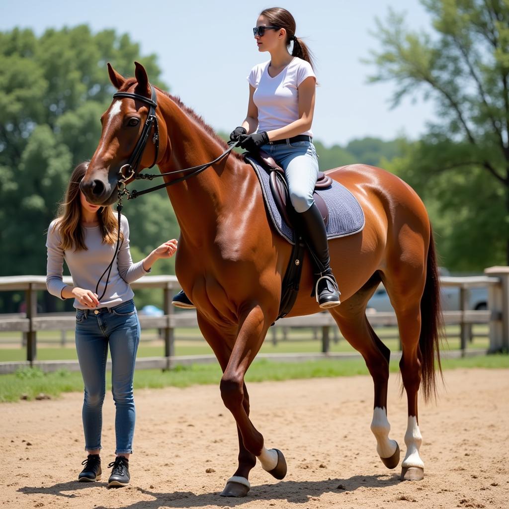 Training Session with a Quarter Horse