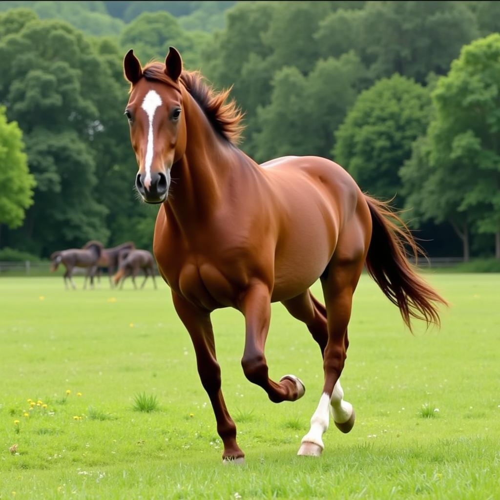 Quarter Horse running in a field