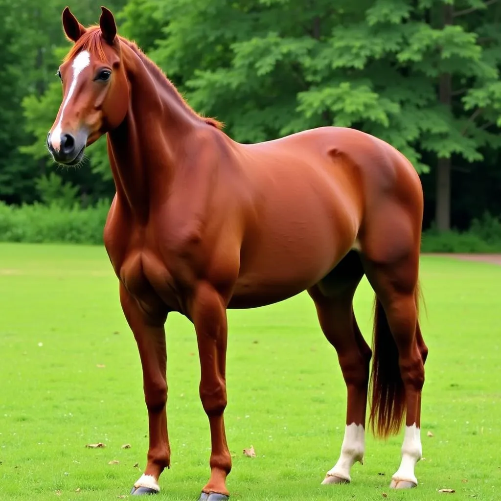 Quarter Horse standing in a field